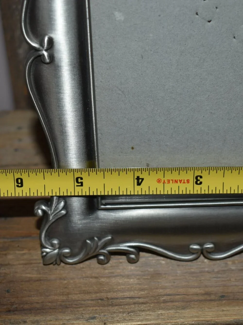 Vintage Barnes Of Boston Victorian Gothic Silver Pewter Ornate Picture Frame